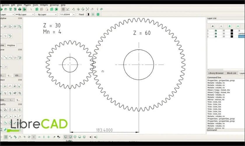 Phần mềm LibreCAD