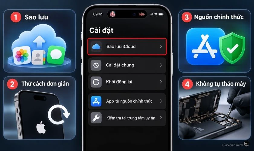 Lưu ý khi sửa lỗi Dynamic Island trên iPhone