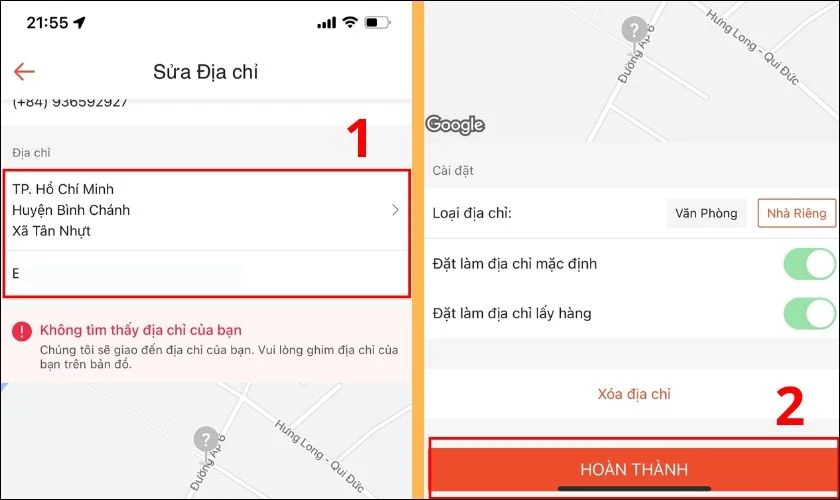 Bạn nhấn HO&Agrave;N TH&Agrave;NH l&agrave; xong