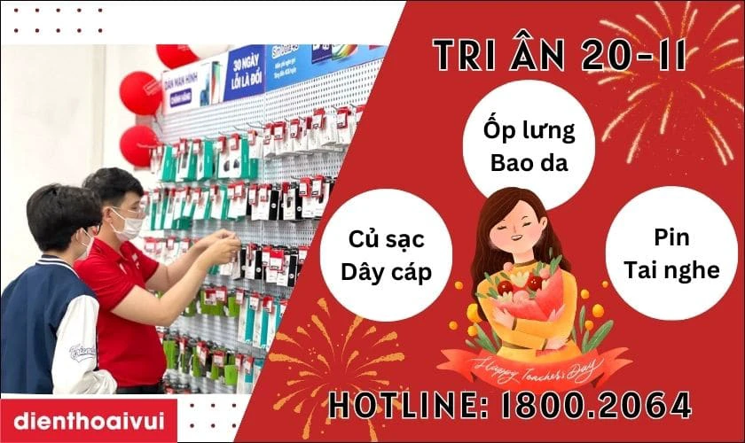Khuyến m&atilde;i 20/11 giảm gi&aacute; phụ kiện c&ocirc;ng nghệ