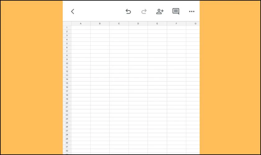 C&aacute;ch x&oacute;a d&ograve;ng kẻ trong Google Sheet tr&ecirc;n điện thoại