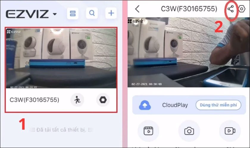 C&aacute;ch kết nối camera Ezviz với nhiều điện thoại