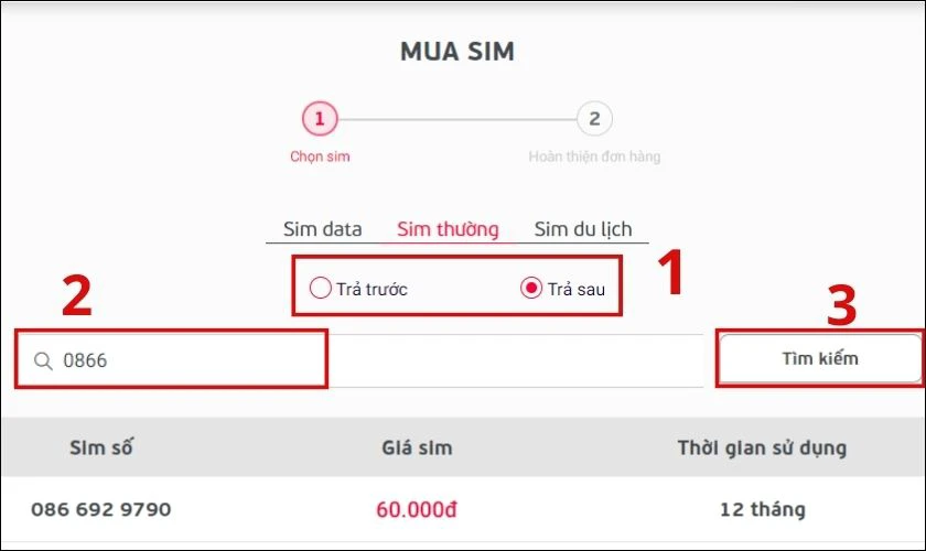 Bạn nhập 0866 v&agrave;o khung v&agrave; chọn T&igrave;m kiếm