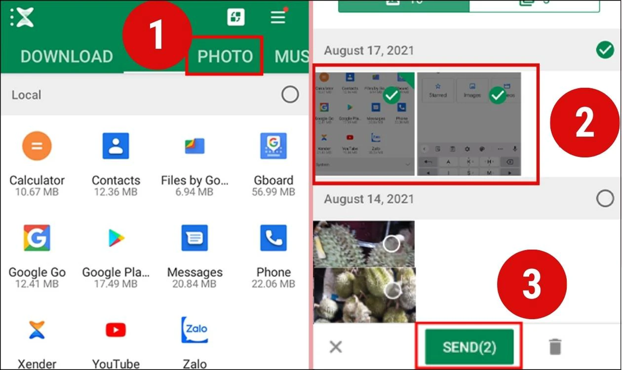 C&aacute;ch chuyển ảnh từ Android sang iPhone bằng ứng dụng Xender