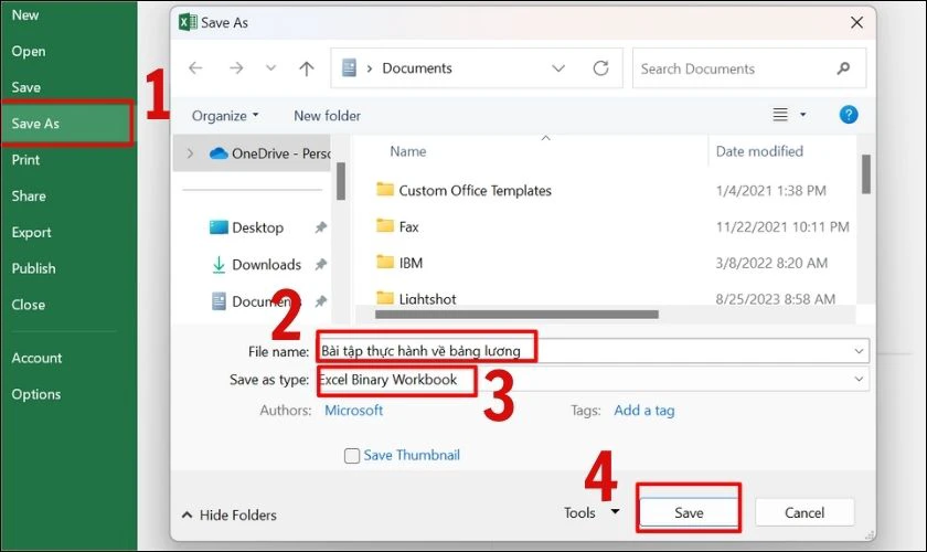 C&aacute;ch giảm dung lượng file Excel với file định dạng Excel Binary Workbook