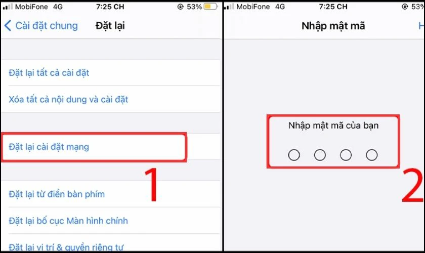 Đặt lại c&agrave;i đặt mạng