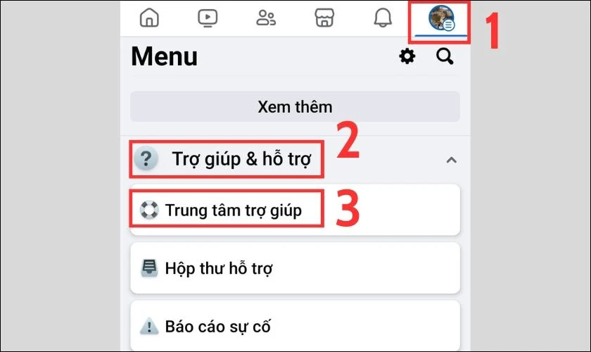 Nhờ sự hỗ trợ Trung tâm trợ giúp Facebook