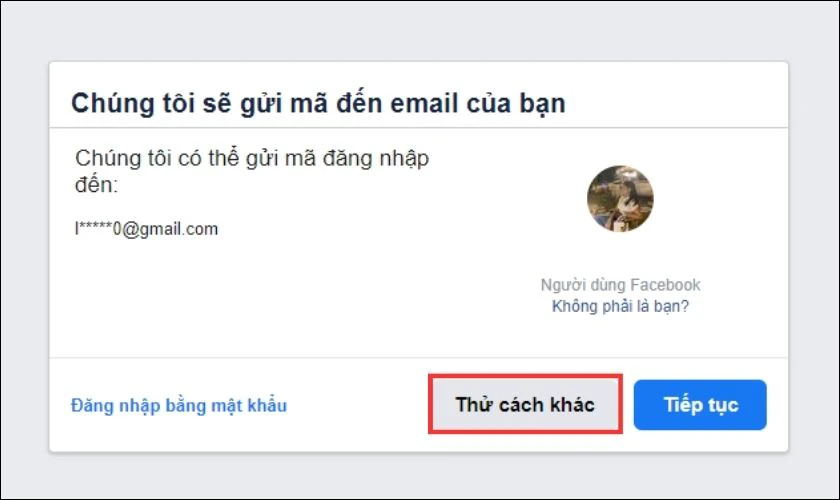 Bạn chọn Thử cách khác