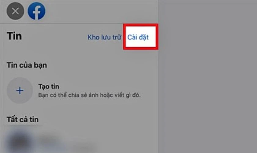 Chọn Cài đặt