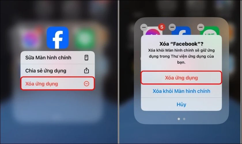 Gỡ và cài đặt lại ứng dụng Facebook không xem được story