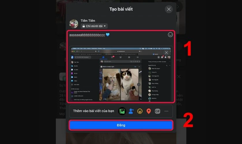 Nhập nội dung bạn muốn chia sẻ hoặc chọn hình ảnh/video từ thiết bị