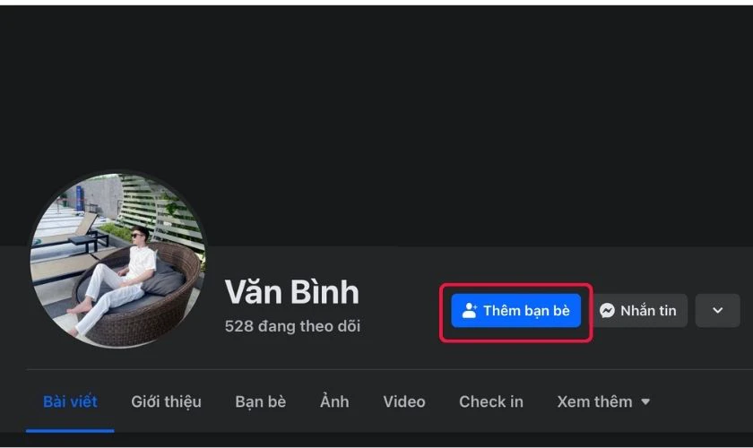 Nhấn nút Kết bạn để gửi Lời mời kết bạn