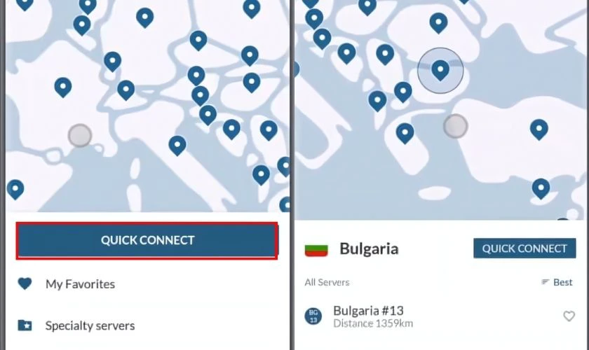 C&aacute;ch fake IP us tr&ecirc;n Android bằng NordVPN