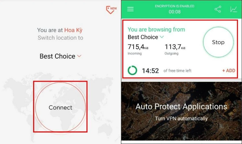 C&aacute;ch fake IP Android với Touch VPN