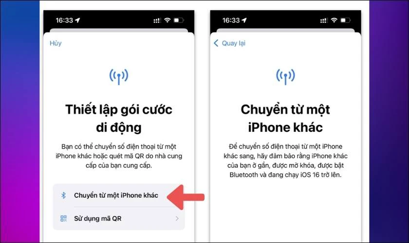 Cách chuyển eSIM từ máy iPhone này sang máy khác