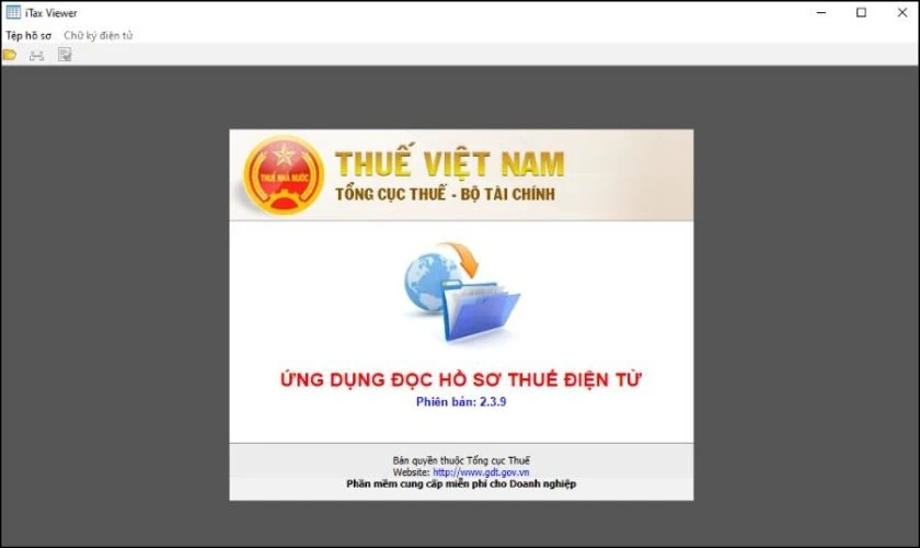 iTaxViewer là phần mềm đọc hồ sơ và tờ khai thuế định dạng XML chuẩn