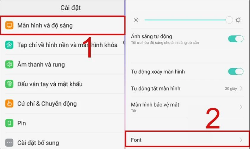 C&aacute;ch thay đổi kiểu ph&ocirc;ng chữ trực tuyến tr&ecirc;n điện thoại Oppo
