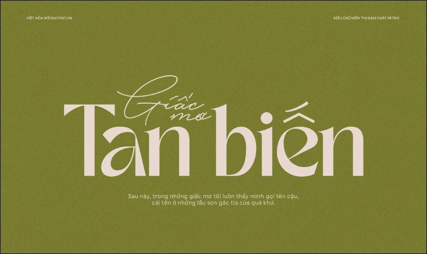 TAN - MERINGUE Việt Hóa – Font Retro