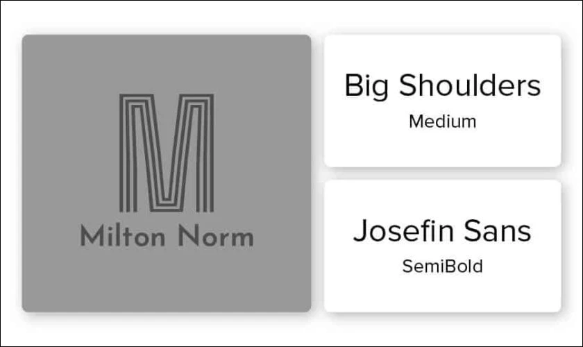Big Shoulders + Josefin Sans