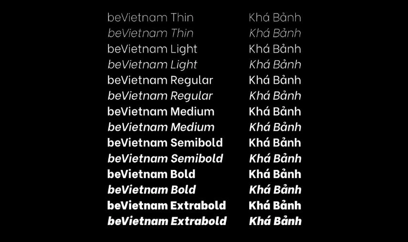 Font chữ đẹp tiếng Việt