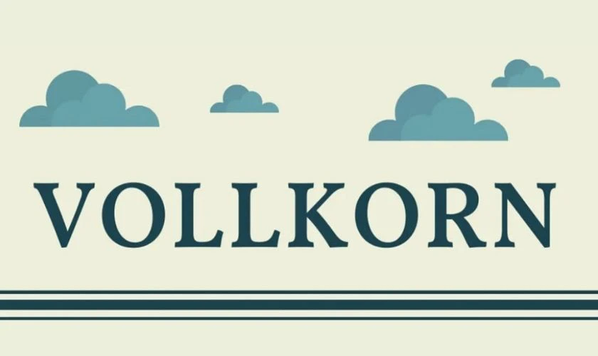 Vollkorn là font serif có thiết kế chắc chắn, cân đối