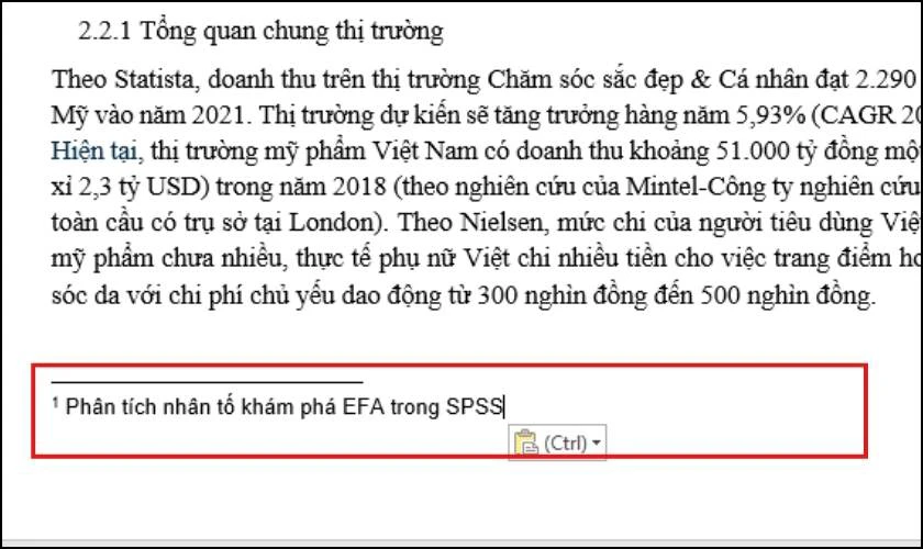 Footnote trong Word l&agrave; g&igrave;?