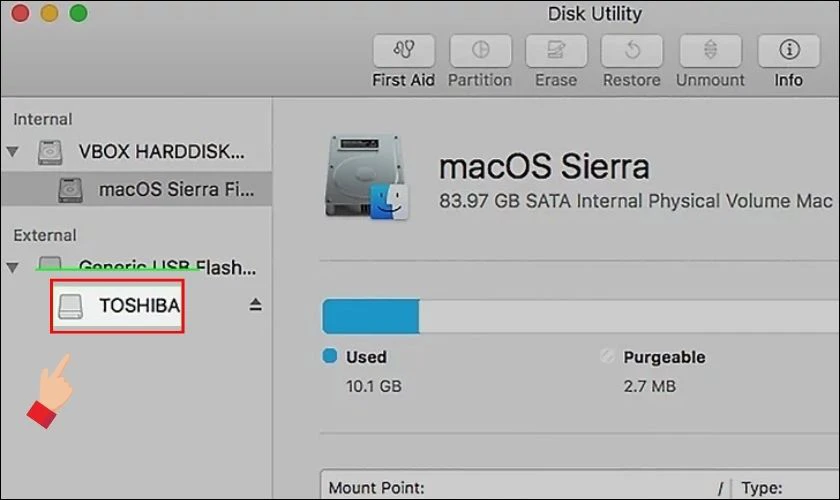 T&igrave;m v&agrave; nhấp v&agrave;o USB m&agrave; bạn muốn format