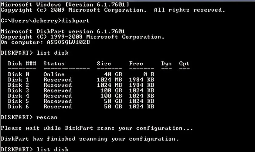 Windows Diskpart Command l&agrave; một c&ocirc;ng cụ d&ograve;ng lệnh t&iacute;ch hợp sẵn tr&ecirc;n Windows