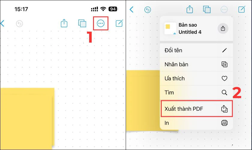 Xuất file PDF tr&ecirc;n Freeform