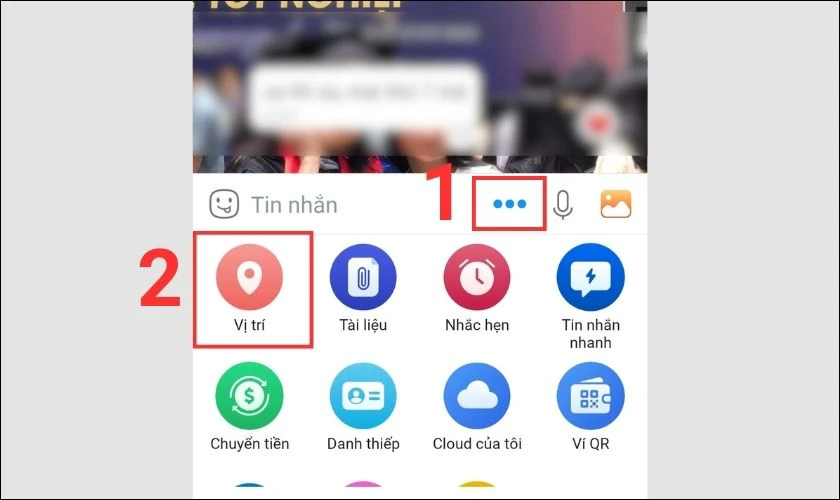 C&aacute;ch định vị qua Zalo tr&ecirc;n điện thoại&nbsp;Android