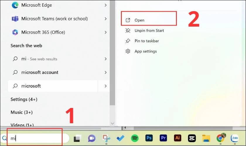 V&agrave;o thanh c&ocirc;ng cụ Search tr&ecirc;n m&aacute;y t&iacute;nh v&agrave; t&igrave;m kiếm Microsoft Store