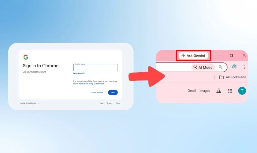 Đăng nhập tài khoản Google có hỗ trợ Gemini Spark