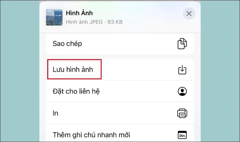 Lưu h&igrave;nh ảnh đ&atilde; gh&eacute;p về điện thoại iPhone