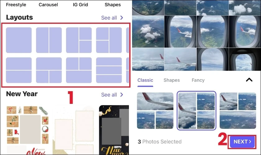 C&aacute;ch gh&eacute;p 2 ảnh th&agrave;nh 1 tr&ecirc;n iPhone với Photo Studio