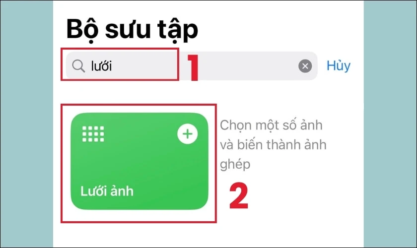G&otilde; t&igrave;m mục Lưới ảnh