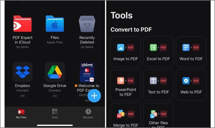 Gh&eacute;p file PDF bằng điện thoại iPhone