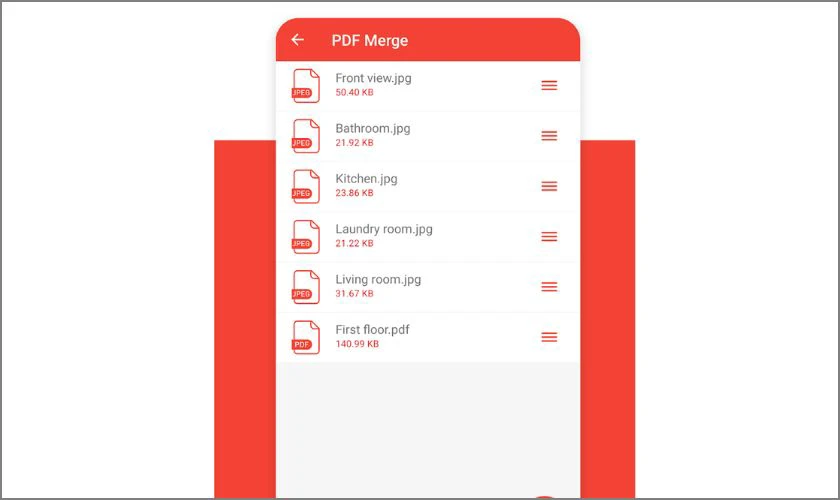 Gh&eacute;p file PDF bằng điện thoại Android