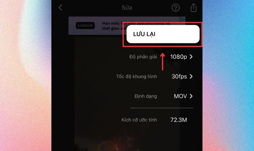 Nhấn vào biểu tượng chia sẻ trên màn hình và ấn vào Lưu lại là được