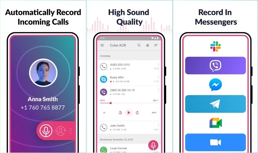 App hỗ trợ ghi âm cuộc gọi Cube Call Recorder ACR