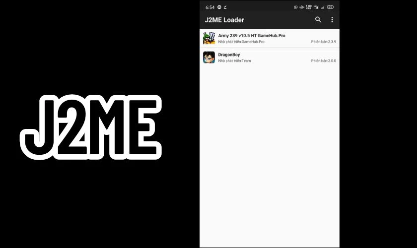 J2ME l&agrave; &ocirc;ng lớn trong l&agrave;ng giả lập Java tr&ecirc;n Android