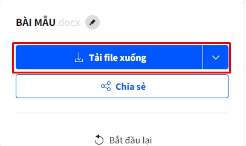 Bạn chọn v&agrave;o tải file xuống l&agrave; file sẽ tự động tải