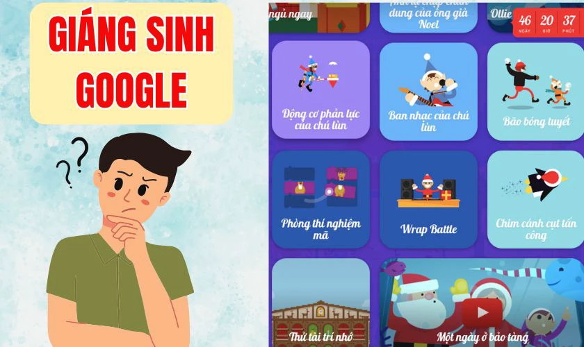 Gi&aacute;ng sinh Google c&oacute; game g&igrave; hay