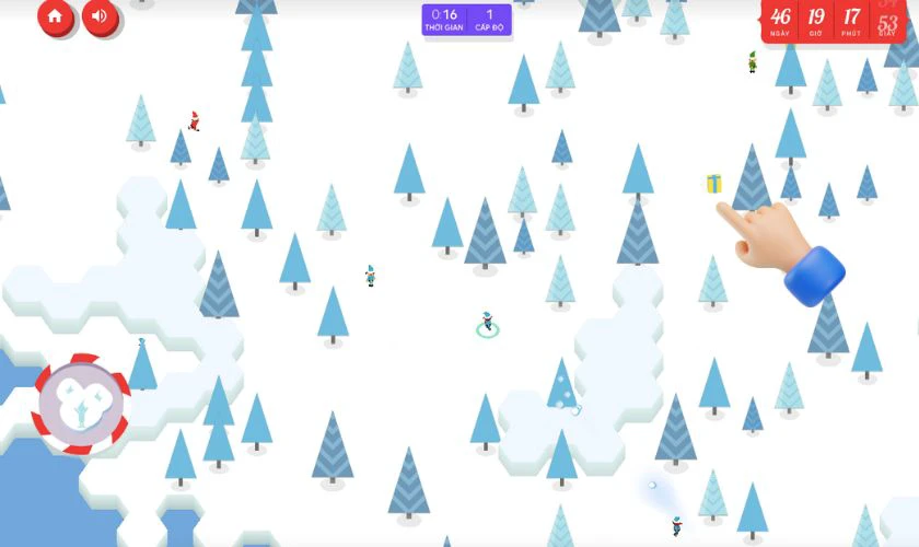 B&atilde;o b&oacute;ng tuyết l&agrave; một trong những mini game hấp dẫn