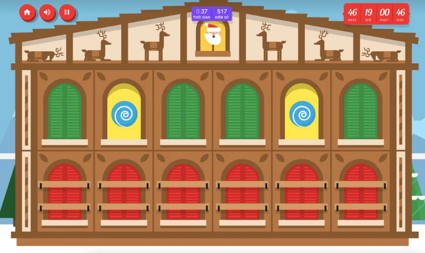 Thử t&agrave;i tr&iacute; nhớ l&agrave; game Gi&aacute;ng sinh hay tr&ecirc;n Google Doodle