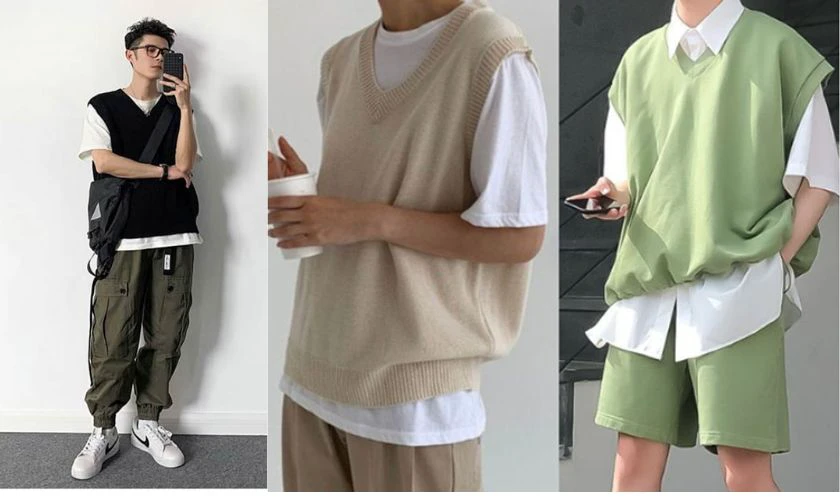 Phối đồ gi&aacute;ng sinh cho bạn nam với &aacute;o ghile 