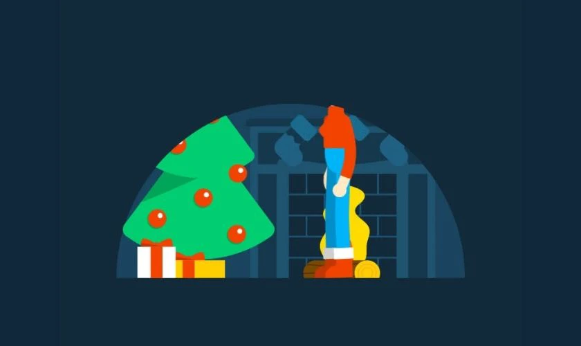 Ảnh GIF Giáng Sinh có cây thông Noel
