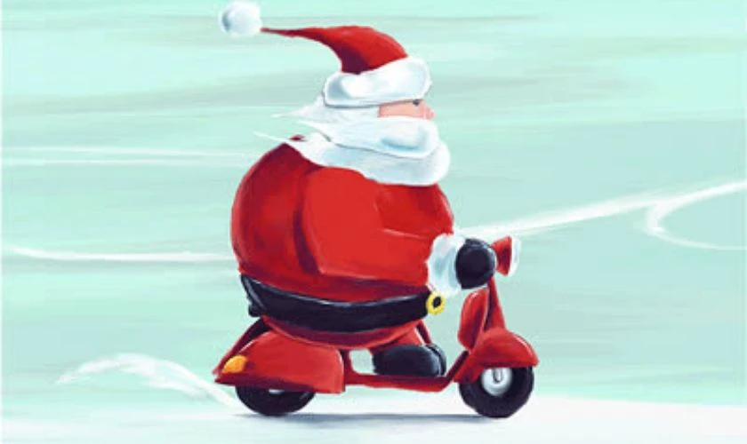 Ảnh động Giáng Sinh có ông già Noel