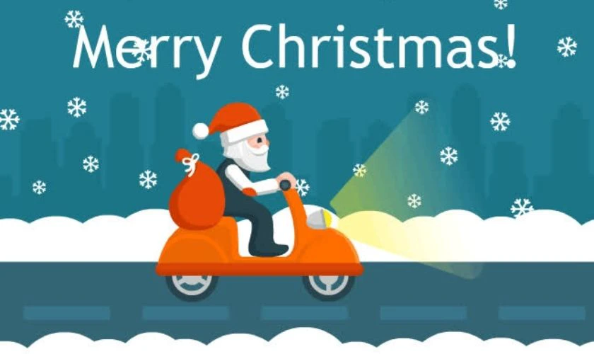 Ảnh động Giáng Sinh có ông già Noel