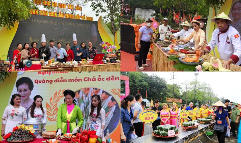 Không gian ẩm thực truyền thống trong ngày mùng 10 tháng 3