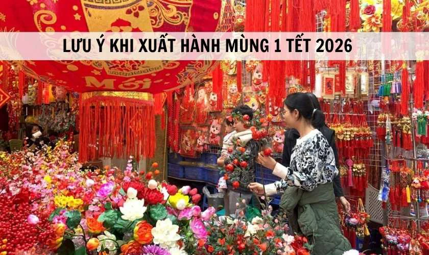 Lưu ý khi xuất hành mùng 1 Tết 2026